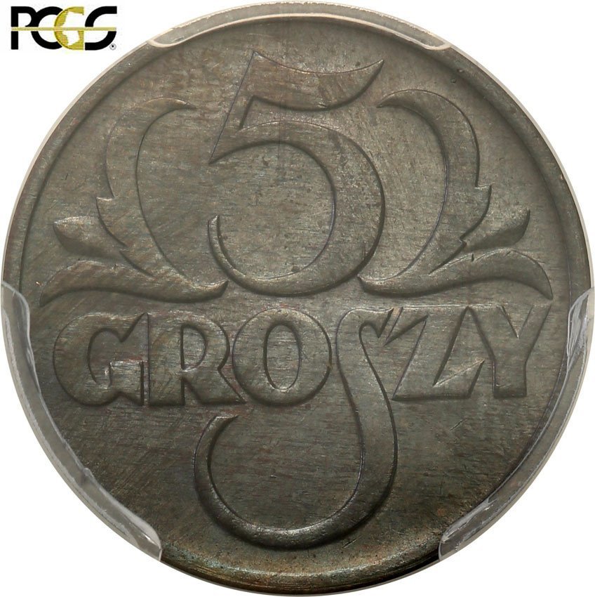 II RP. 5 groszy 1935 PCGS MS63 BN